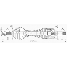 DRS6123.00 OPEN PARTS Приводной вал