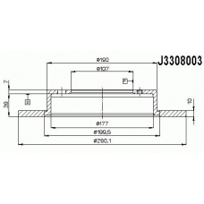 J3308003 NIPPARTS Тормозной диск