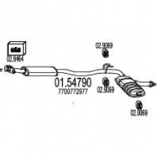 01.54790 MTS Средний глушитель выхлопных газов