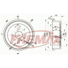 BD-2252 FREMAX Тормозной барабан