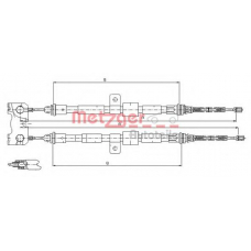 11.5446 METZGER Трос, стояночная тормозная система