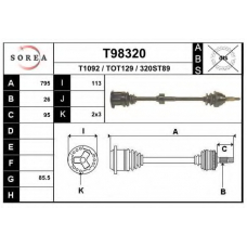 T98320 EAI Приводной вал