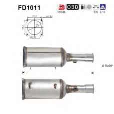 FD1011 AS Сажевый / частичный фильтр, система выхлопа ОГ