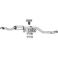01.53900 MTS Средний глушитель выхлопных газов