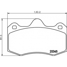 8DB 355 020-381 HELLA Комплект тормозных колодок, дисковый тормоз