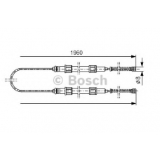 1 987 477 002 BOSCH Трос, стояночная тормозная система