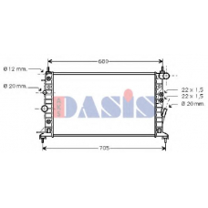 151320N AKS DASIS Радиатор, охлаждение двигателя