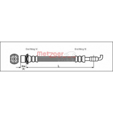 4112176 METZGER Тормозной шланг