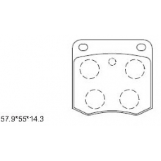 KD1742 ASIMCO Комплект тормозных колодок, дисковый тормоз