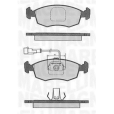 363916060232 MAGNETI MARELLI Комплект тормозных колодок, дисковый тормоз