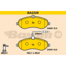 BA2329 BARUM Комплект тормозных колодок, дисковый тормоз