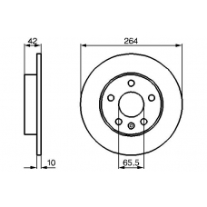 0 986 478 884 BOSCH Тормозной диск