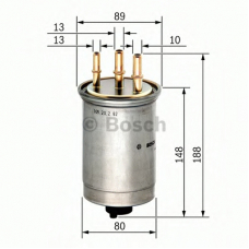 0 450 906 508 BOSCH Топливный фильтр