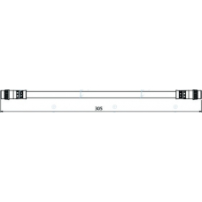 HOS3971 APEC Тормозной шланг