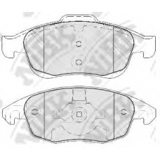 PN0471 NiBK Комплект тормозных колодок, дисковый тормоз