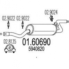 01.60690 MTS Глушитель выхлопных газов конечный