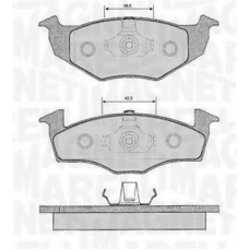 363916060390 MAGNETI MARELLI Комплект тормозных колодок, дисковый тормоз