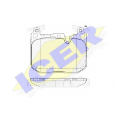 182093-203 ICER Комплект тормозных колодок, дисковый тормоз