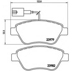 P 23 140 BREMBO Комплект тормозных колодок, дисковый тормоз