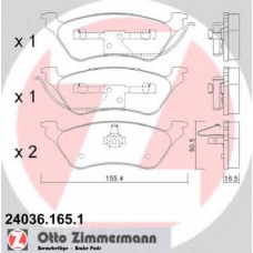 24036.165.1 ZIMMERMANN Комплект тормозных колодок, дисковый тормоз