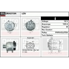 DRA0194 DELCO REMY Генератор