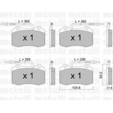 22-0251-1 METELLI Комплект тормозных колодок, дисковый тормоз