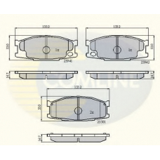 CBP01087 COMLINE Комплект тормозных колодок, дисковый тормоз