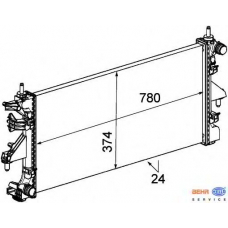 8MK 376 745-101 HELLA Радиатор, охлаждение двигателя