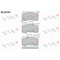 BL2473A1 FTE Комплект тормозных колодок, дисковый тормоз