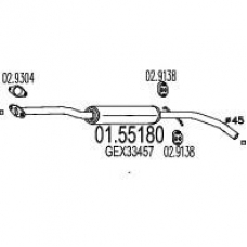 01.55180 MTS Средний глушитель выхлопных газов