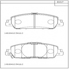 KD1017 ASIMCO Комплект тормозных колодок, дисковый тормоз