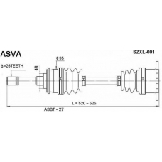 SZXL-001 ASVA Приводной вал