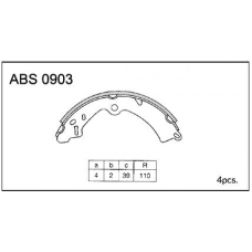 ABS0903 Allied Nippon Колодки барабанные