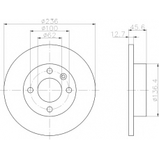 8DD 355 105-871 HELLA PAGID Тормозной диск