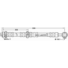 FBH7196 FIRST LINE Тормозной шланг