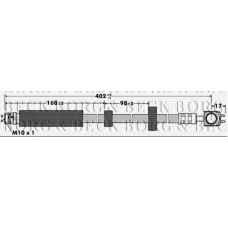 BBH7377 BORG & BECK Тормозной шланг