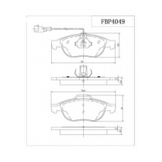 FBP4049 FI.BA Комплект тормозных колодок, дисковый тормоз