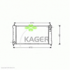 31-0473 KAGER Радиатор, охлаждение двигателя