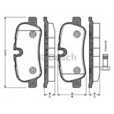 0 986 TB3 021 BOSCH Комплект тормозных колодок, дисковый тормоз