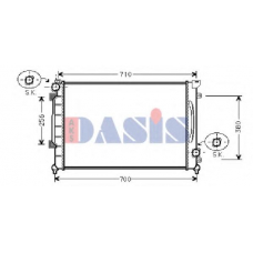 480140N AKS DASIS Радиатор, охлаждение двигателя