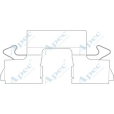 KIT1153 APEC Комплектующие, тормозные колодки