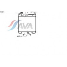 DU2034 AVA Радиатор, охлаждение двигателя