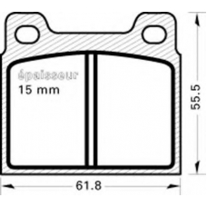 12 MGA Комплект тормозных колодок, дисковый тормоз