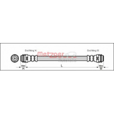 4114798 METZGER Тормозной шланг