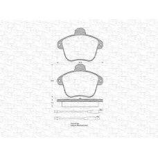363702160283 MAGNETI MARELLI Комплект тормозных колодок, дисковый тормоз