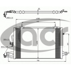 300044 ACR Конденсатор, кондиционер