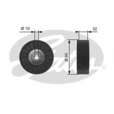 T36135 GATES Паразитный / ведущий ролик, поликлиновой ремень