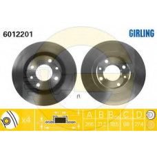 6410383 GIRLING Комплект тормозов, дисковый тормозной механизм