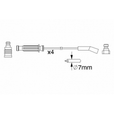 0 986 357 188 BOSCH Комплект проводов зажигания