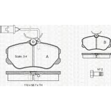 8110 15004 TRIDON Brake pads - front